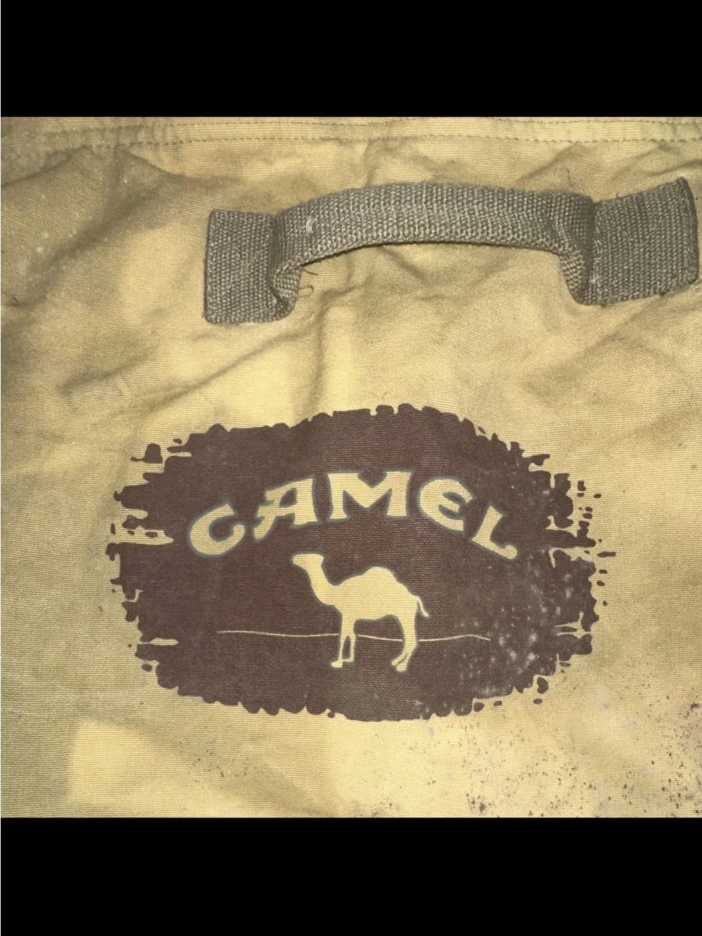Camel Khaki Canvas Duffel Bag - Men's Travel Shoulder Bag